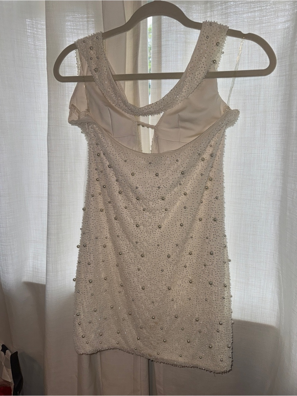 Oh Polly White Beaded Halterneck Mini Dress - Picture 5 of 5
